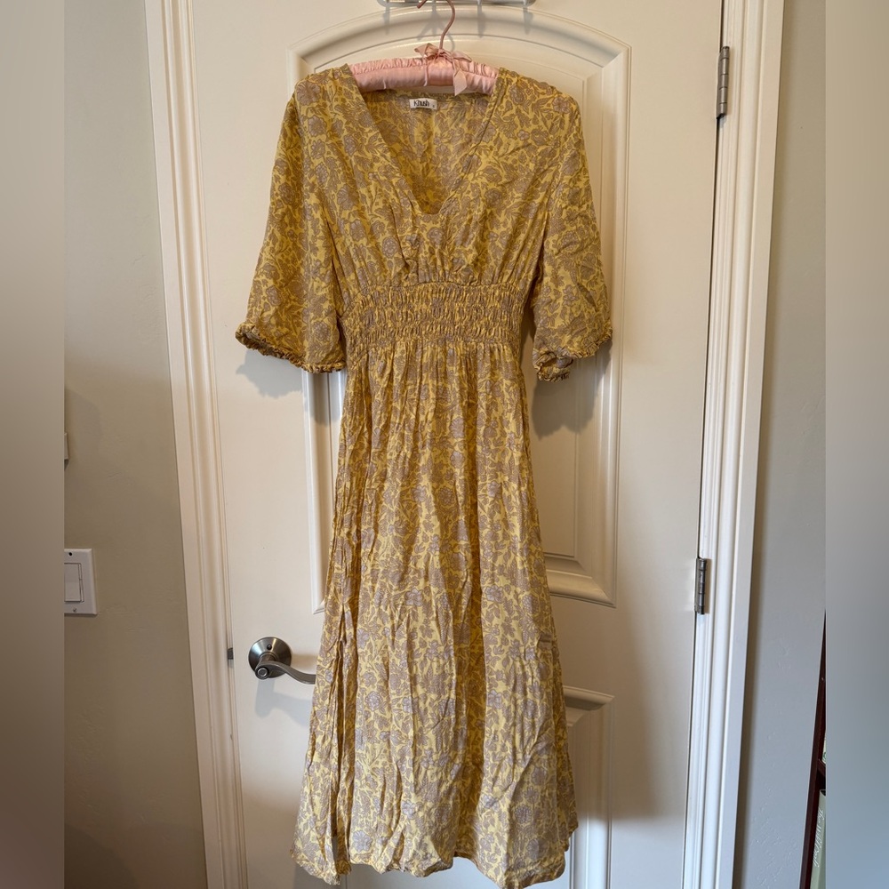 OWO Khush Yellow Floral Dress